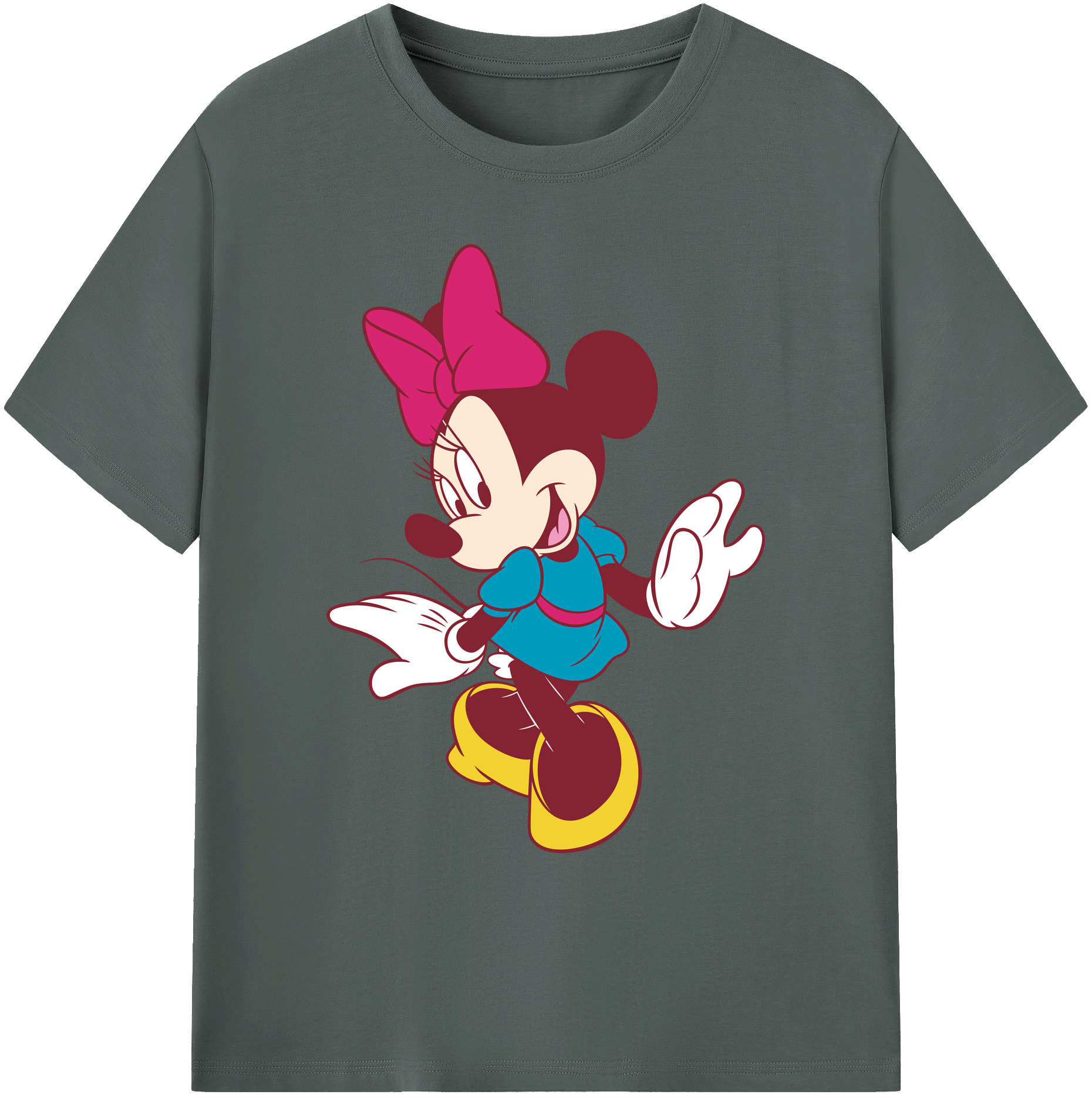 ミッキーマウス Mickey Mouse 綿100％ メンズ半袖Tシャツ｜肌触りやわらか＆通気性